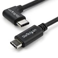 startechcom cable de 1m usb-c a usb-c acodado a la derecha - cable usb tipo c en angulo a la derecha - cable usbc en angulo