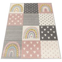 alfombra infantil ninique rosa 133 cm cuadrado