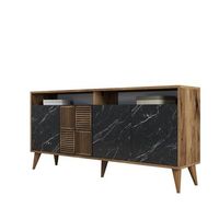 aparador milan 160 marmol negro nogal