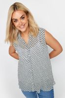 yours camisa sin mangas blanca de flores mujer curvy y tallas grandes yours