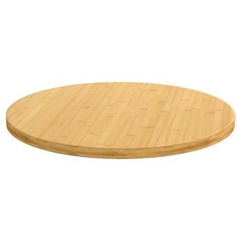 Tablero De Mesa | Tablero Escritorio De Bambú Ø70x2,5 Cm