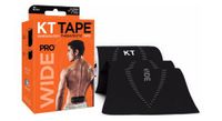 kt tape cinta precortada en rollo pro wide black 10 cintas