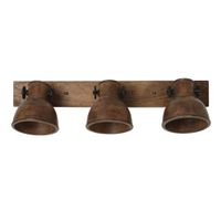 aplique de pared de madera de mango de 3 focos an 76 cm