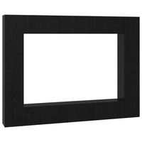 conjunto de mueble de tv 10 uds roble negro vidaxl