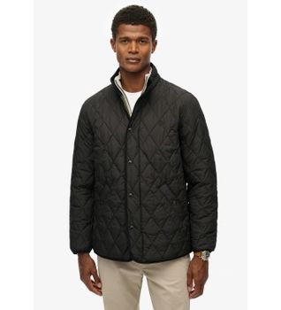Superdry para hombre. M5012225A Chaqueta Quilted Estate negro (XL), Casual, Poliéster