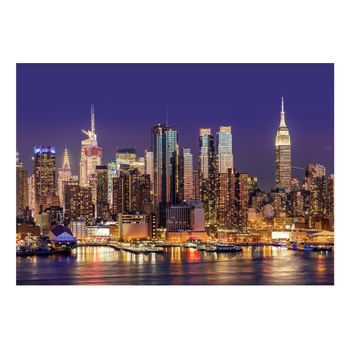 Papel Pintado 3d - Nyc: Night City (300x210 Cm)
