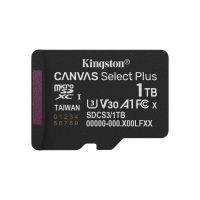 tarjeta microsd kingston canvas select plus 1tb clase 10 uhs-i v30 a1 150mbs negra
