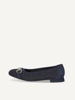 caprice ballerina blue made of leather and synthetic with trapeze heel size 39