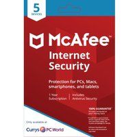 mcafee internet security - 1 user  5 devices for 1 year