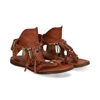 A.s.98 Sandalias Planas Mujer - Marrón Talla 41