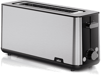 tostadora - braun ht1610bk 1030w 1 ranura 2 rebanadas 8 niveles tostado negro