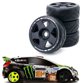 4PCS 1/8 Neumáticos Ruedas de Rally Drift On-Road 17mm Hex para ARRMA INFRACTION LIMITLESS FELONY F1 ZD Coche RC Modelos