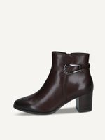 caprice bootie brown made of leather with block heel size 39