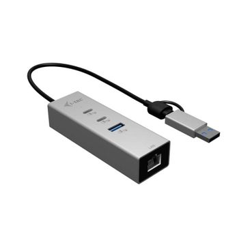 Hub i-tec 4 puertos 5 Gbit/s USB-C/USB-A Metal HUB 3 2.5GLAN Plata