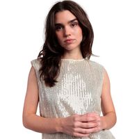 admas camiseta tirantes camiseta de lentejuelas bright and shine para mujer
