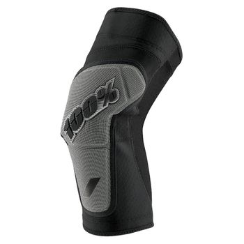 100% Ridecamp Knee Pads - Black/Grey Medium