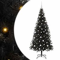 arbol de navidad  decoraciones de navidad con 300 led con soporte negro 180 cm pvc