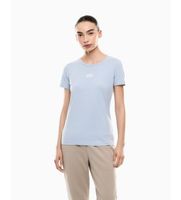 ea7 para mujer 7w001114af12115 camiseta logo ajustada azul m casual manga corta algodon organico