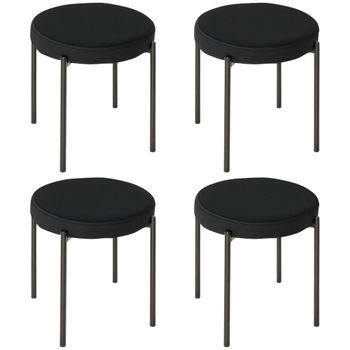 Silla De Poliéster En Color Negro Homaire 41,5 X 41,5 X 46 Cm