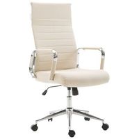 silla de oficina kolumbus en tela crema 66x58x105 cm clp