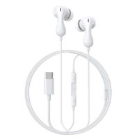 auriculares baseus encok cz20 con cable usb tipo c para llamadas y musica blancos