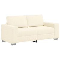 sofa de dos plazas color crema 180x77x82 cm tela de pana vidaxl