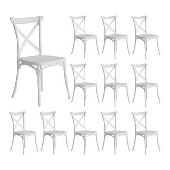Pack 12 Sillas Para Catering Apilables Caroline 45x40x87.5cm 7house