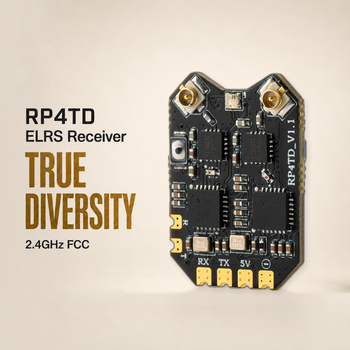 RadioMaster RP4TD FCC ExpressLRS 2.4GHz Receptor True Diversity Dual TCXO CRSF para Drones FPV y Aviones RC 1PC 3PCS