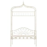 banco de jardin  silla de jardin metal blanco envejecido 122 cm