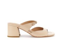 sandalias de piel tipo pantuflas beige