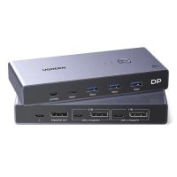 interruptor kvm ugreen cm695 8k ultra hd con 3x usb-a y 3x usb-c
