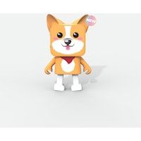 mobility on board dancing animal corgi altavoz portatil estereo blanco amarillo 3 w