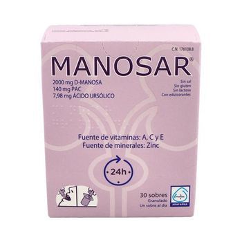 Manosar Polvo, 1 Caja Con 30 Sobres, Complemento Alimenticio Para Cuidado Y Bienestar