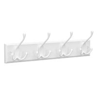 colgador de pared con 4 ganchos triples blanco