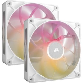 Corsair iCUE LINK RX140 MAX RGB Pack Dual Ventilador Suplementario PWM 140mm Blanco