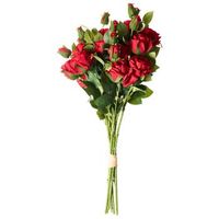 ramo de flores artificiales arreglo floral preparado rosas hecho a mano 65 cm rojo boiro