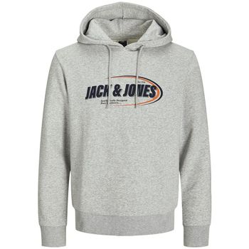 Jack & Jones Jersey 12267547 JCORAY BRANDING SWEAT HOOD FST LIGHT GREY para hombre