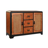 buffet abeto metal 120x40x79 marron oscuro