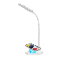 aigostar lampara escritorio led flexo led escritorio de 3 niveles de brillo ajustable lampara con carga inalambrica y 100cm cable flexible ajustable control tactil 5000k