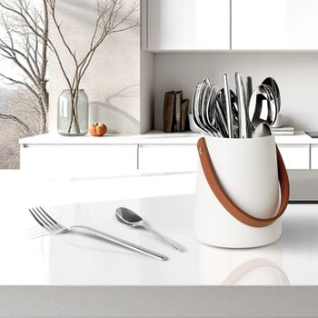 24 cubiertos de mesa con soporte de almacenamiento portátil acero