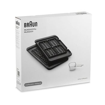 Braun Set de 2 placas para gofres y vaso dosificador para MultiGrill 9 y 9 Pro BRSK007