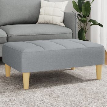 Reposapiés，taburete De Tela Gris Claro 77x55x31 Cm Cfw7730