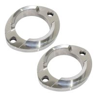 brida tubo de escape moto guzzi serie grossa 48mm cnc par