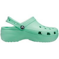 crocs zuecos sandales classic platform vert para mujer