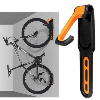 Soporte de pared para bicicleta (1 unidad) - Gancho fijo para almacenamiento de bicicletas de montaña y carretera, soporte de estacionamiento para ciclismo