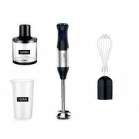 1000w 4-en-1 palo de inmersion de acero inoxidizable with batidor de juguetes tazon de picado de 700ml y copa de smoothie de 500ml pures y mas
