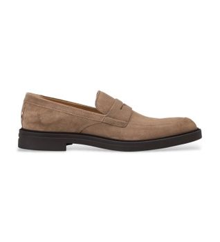 BOSS para hombre. 50557671 Mocasines de Piel Calev beige (42), Plano, Ninguno, Casual, Clásico