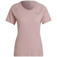 adidas womens adi runner t-shirt - wonder mauve - xs