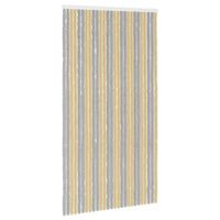 cortina de insectos de chenilla gris y beige 118 x 220 cm vidaxl