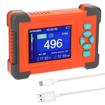 Detector Portátil De Co2 Medidor Monitor Calidad Aire Caja Almacenamiento